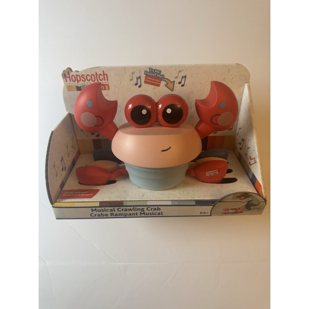 Hopscotch Lane Musical Crawling Crab Baby Toy Lights Sounds 6M+ NIB